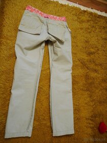 dievčenské bavlnené prechodné nohavice 140cm - 8