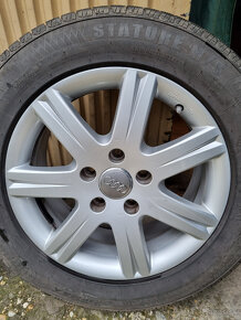 Alu disky Audi 5X130 7,5Jx18H2 ET53 + zimné pneu 235/60 R18 - 8