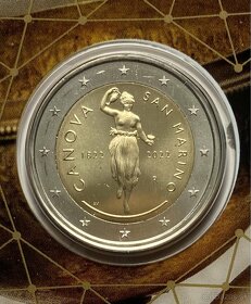 2 Euro pamatne mince San Marino - original vo foldroch - 8