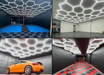 Led dizajn hexagon smart svetlo šestuhol garaž bar detail - 8