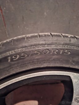 Predám Al disky s pneu 5x100  195/50r15 - 8