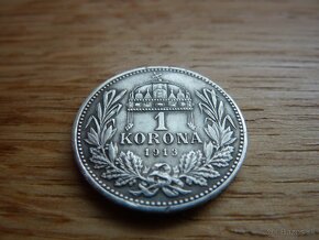 R-U Veľmi vzácna 1 koruna 1913 KB v krásnom zbierkovom stave - 8