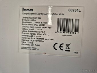 LED stolná lampa Immax KINGFISHER biela - 8