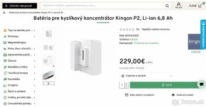 Kyslíkový koncentrátor KINGON P2 5L / 2kg - 8