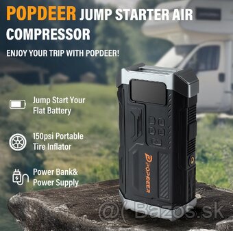 jump starter + kompresor 5000 A Popdeer PD-JA3 - 8