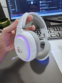 Newskill Aton Ivory - RGB Bluetooth slúchadlá bielé - 8