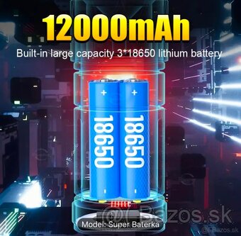 Super silná LED baterka 12000mAh - 8