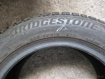 205/55r16 zimné 4 ks BRIDGESTONE dezén 7,5 - 7,3 mm - 8