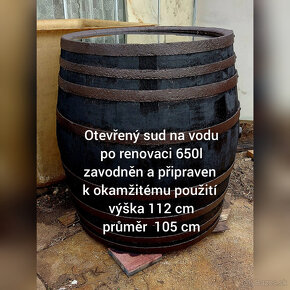 Dřevěné sudy a kádě od 100l - 1700l na vodu atd. - 8