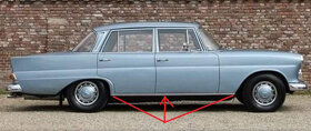 Mercedes W108,110,114,115 - spodné lišty - 8