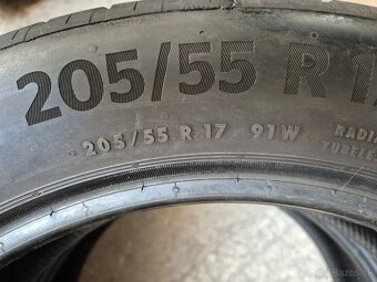 205/55 r17 letné 4 ks CONTINENTAL dezén 6,6 - 5,7 mm DOT2021 - 8