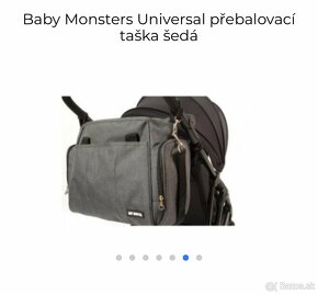 Predám: Baby Monsters taška sivá - 8