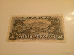 VZÁCNÁ BANKOVKA 50 KČS, 1948, NÍZKÁ SÉRIE A 2, NEPERFOROVANÁ - 8