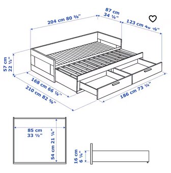 Posteľ rozkladacia IKEA - 8