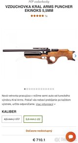 PCP Vzduchovka Kral Arms Puncher Ekinoks 5,5mm - 8