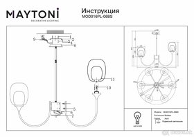 Závesné svietidlo Maytonni - Aura MOD016PL-06BS | Luster - 8