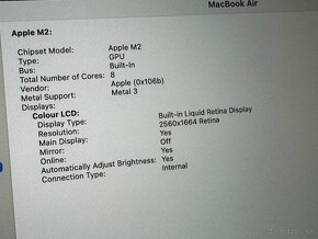 Apple Macbook Air 2022 M2 - M2, 8gb, 256gb - 8