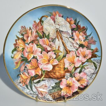 Taniere plné kvetov - zberateľské porcelánové taniere - 8