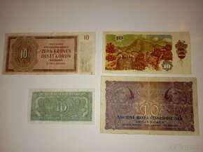 BANKOVKY 10 KČS 1927-1986, 4 RŮZNÉ EMISE, NEPERFOROVANÉ - 8