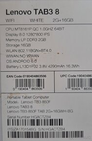 Tablet LENOVO TAB3 8 - 8