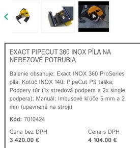 EXACT 360 PipeCut INOX píla - 8
