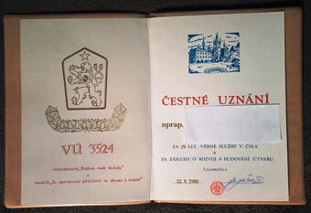 ČESTNÉ UZNANIA - ČSLA - 8