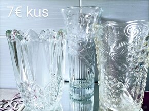 Retro sklenené vázy, dóza - 8