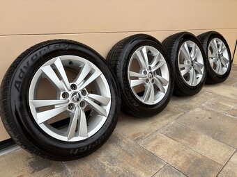 LETNA SADA ALU DISKY SKODA 5X100 R15 + LETNE PNEU 185/60 R15 - 8