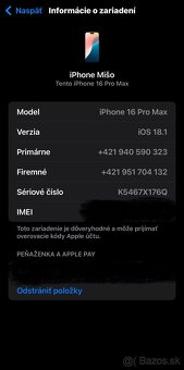 Predám iPhone 16 Pro Max 256GB – TOP stav, výborná cena - 8