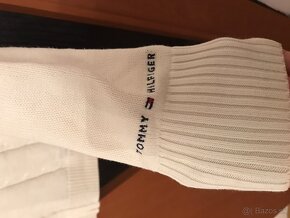 TOMMY HILFIGER originál limitka biely dámsky svetrik S/M - 8