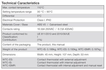 Kontaktný príložný termostat so zástrčkou Watts WTC-ES P2869 - 8