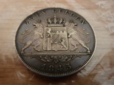 Strieborný 2 gulden 1845 Ludwig I. Bavorsko v krásnom stave - 8