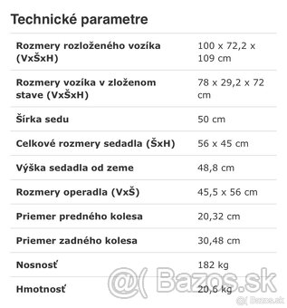 Invalidný vozík na prevoz UNIZDRAV, 50 cm - 8