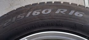 Hlinikove disky 5x112 r16 a zimne pneu 215/60 r16 - 8