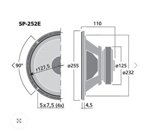 MONACOR SP-252E...94dB...250mm...4ohm - 8