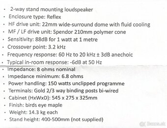 Predam audiofilske sustavy Spendor Sp2/3 - 8