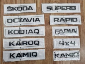 NAPIS SKODA ČIERNY NAPIS LOGO ZNAK ŠKODA na kufor - 8