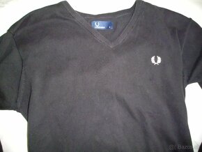 Fred Perry pánsky bavlna čierny sveter  S-M - 8