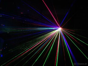 Laser 6 lúčový RGB na diaľkové ovládanie, dmx - 8