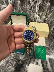 Rolex Yacht-Master Bicolor Modré Hodinky - 8