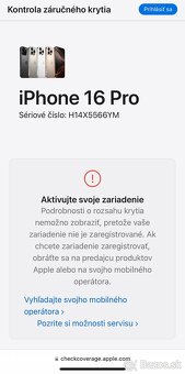 Predám Apple iPhone 16 PRO 128GB Natural Titan Novy Telefon - 8