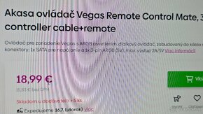 rgb kontroler Akasa ovládač Vegas Remote Control Mate, 3-Pin - 8