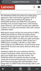 2K QHD LED IPS Lenovo ThinkVision P24h-10 - 8