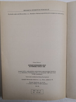 Katalog náhradních dílů Dacia 1300 - 8