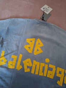 BALENCIAGA pánske tričko modré - 8