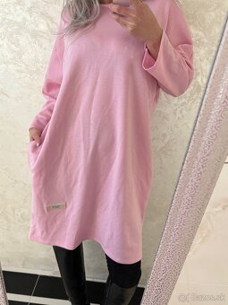 Damska oversize tunika/šaty babypink - 8