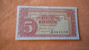Bankovky - ČSR - 5 - 8