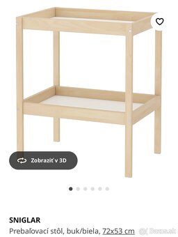 Ikea Sniglar postieľka + matrac + prebaľovací pult - 8