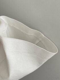 Zara biele 7/8 členkové nohavice mini flare (zvonové) - 8