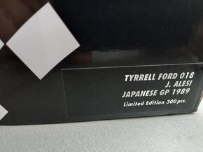 F1 TYRRELL FORD 018 CAMEL - ALESI GP JAPONSKA 1989 1:18 - 8